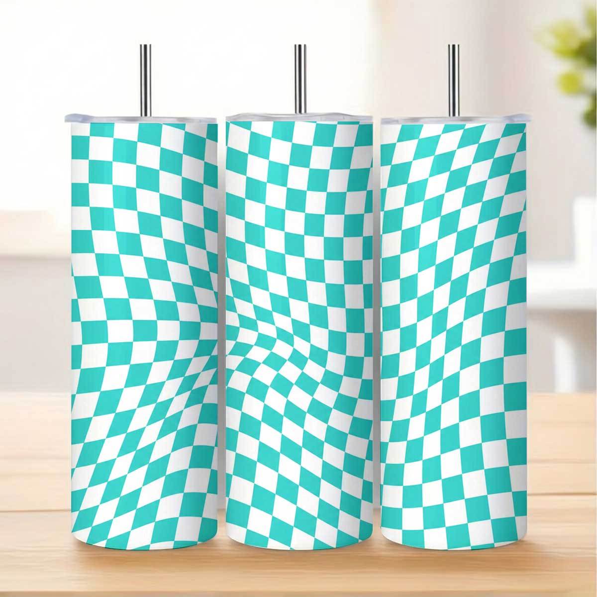 Tumbler 20Oz White - 1 adet 20oz Teal ve Beyaz