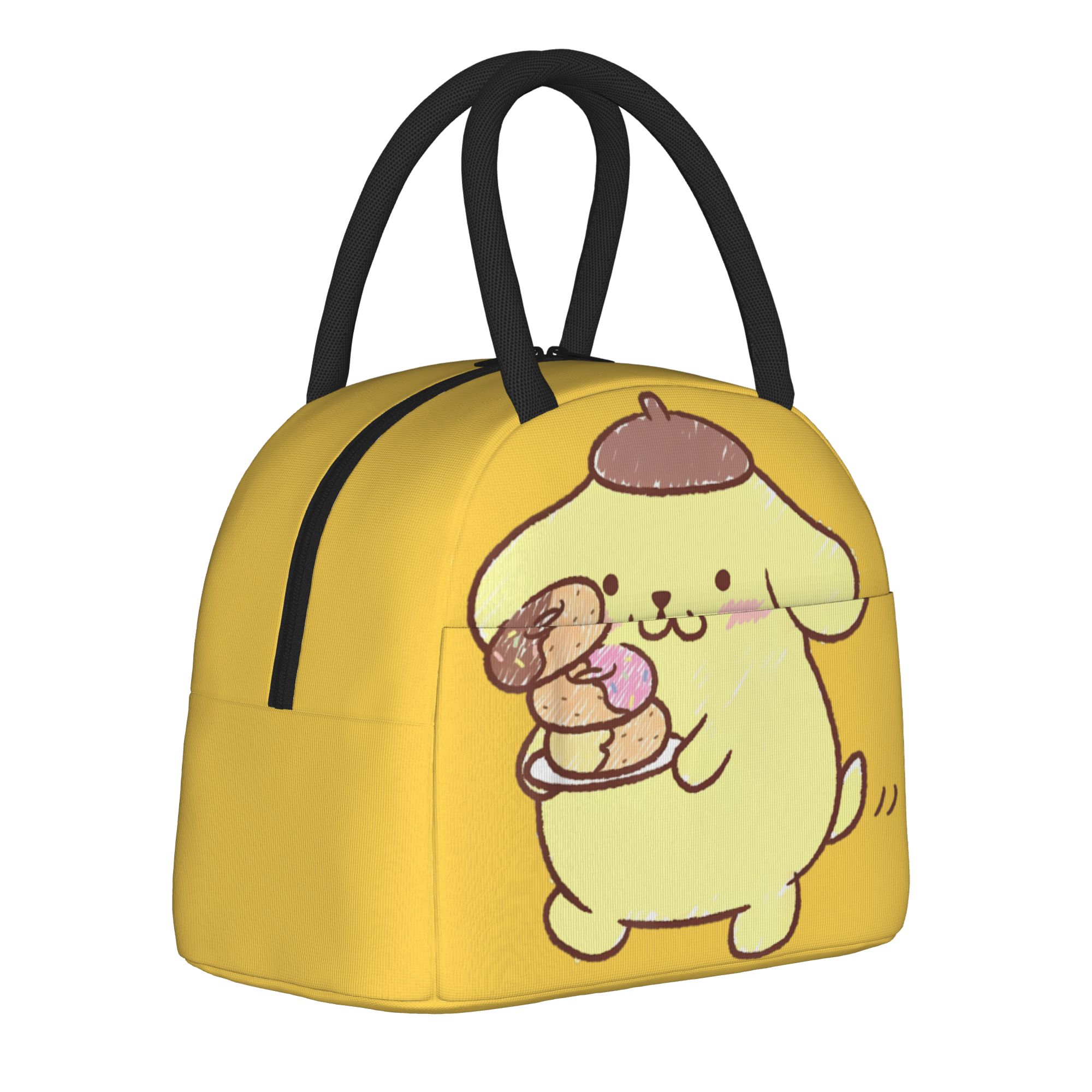 Tote Bag Sublimation - Pompompurin Donuts Yalıtımlı Öğle Yemeği Çantaları