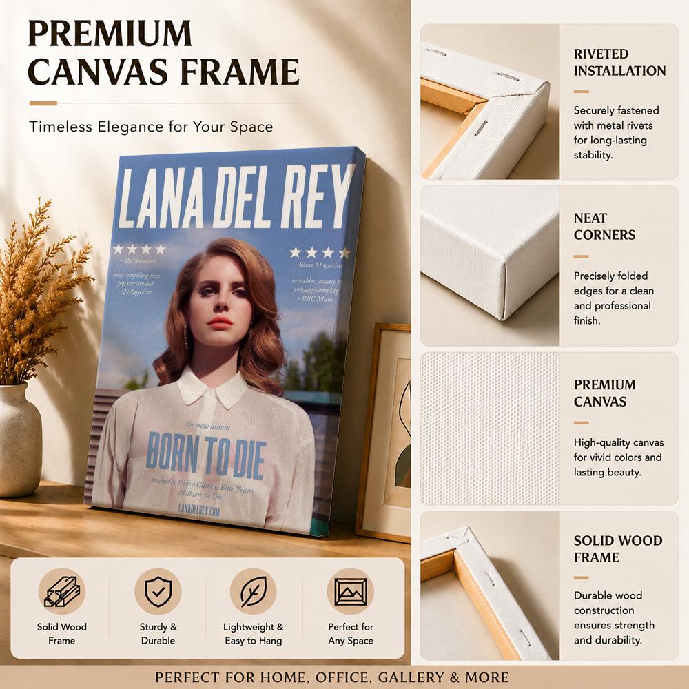 Ünlü Şarkıcı L-Lana Del Rey Ta - Canvas Wrap Ready incelemesi ve fiyatı